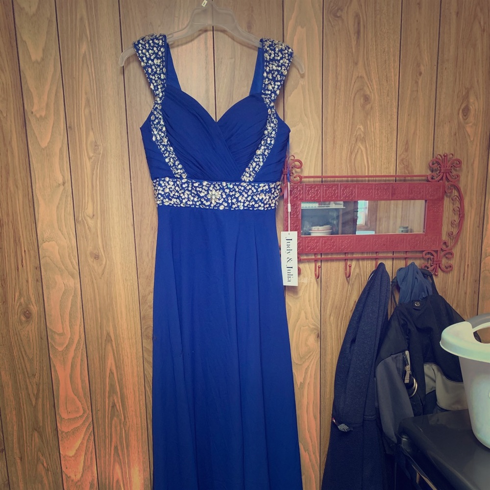 Royal blue gown